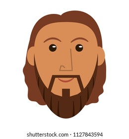 Jesuschrist face cartoon