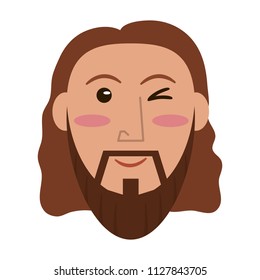 Jesuschrist face cartoon