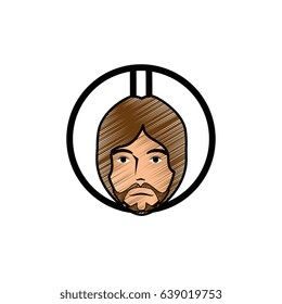 Jesuschrist face cartoon