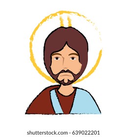 Jesuschrist face cartoon