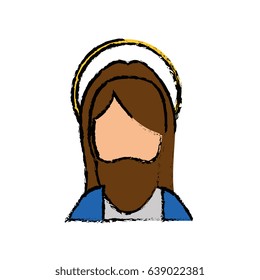 Jesuschrist face cartoon