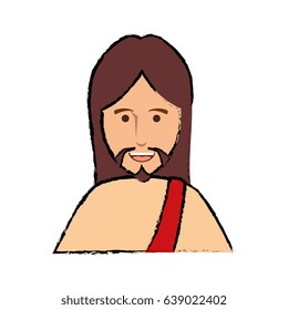 Jesuschrist Face Cartoon Stock Vector (Royalty Free) 639022402