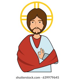 Jesuschrist face cartoon