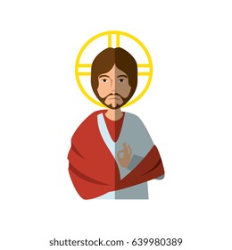 Jesuschrist face cartoon