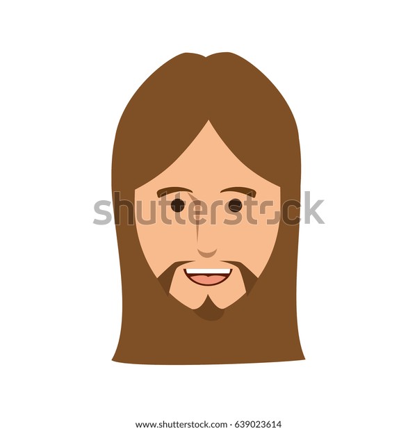 Jesuschrist Face Cartoon Stock Vector (Royalty Free) 639023614 ...