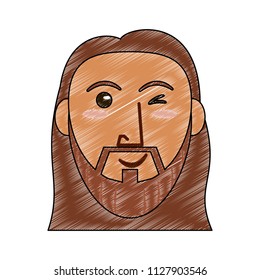 Jesuschrist face cartoon scribble