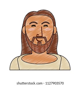 Jesuschrist face cartoon scribble