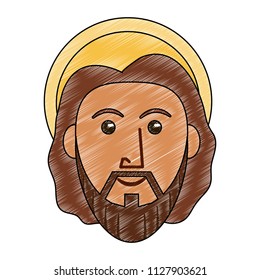 Jesuschrist face cartoon scribble