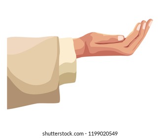 Jesuschrist hand open