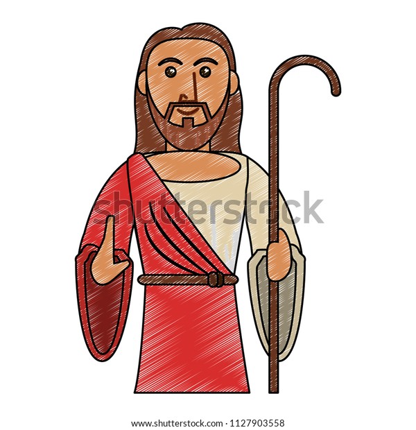 Jesuschrist Stick Cartoon Scribble Stock Vector (Royalty Free ...