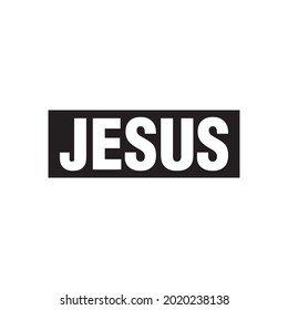 JesusText T shirt Design Vector