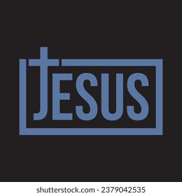 diseño de camiseta jesustext vectorial Color 5a76a2