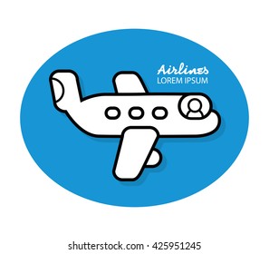 Jet airplane icon.