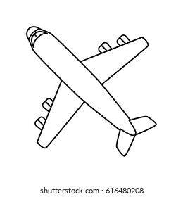 Jet airplane isolated
