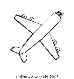 Jet airplane isolated
