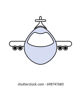 Jet airplane isolated