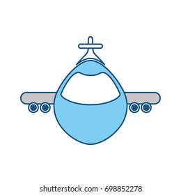 Jet airplane isolated