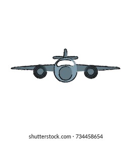 Jet airplane isolated