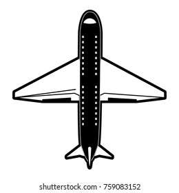 Jet airplane isolated