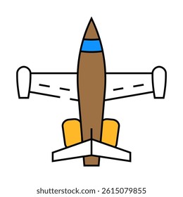 jet airplane line icon vector. jet airplane sign. isolated symbol illustration