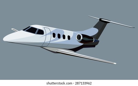 Jet airplane on a white background