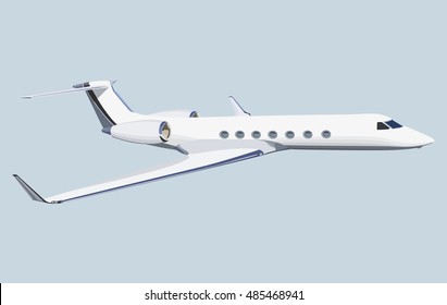 Jet airplane on a white background