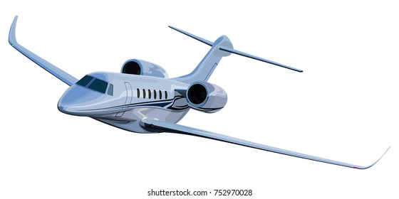 Jet airplane on a white background