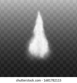 Jet airplane smoke trail texture, white rocket vapor cloud effect isolated on transparent background, air plane motion sign on high speed, realistic vector illustration