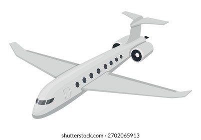 Diseño de Vector de avión a reacción sobre un fondo blanco perfecto para gráficos e ilustraciones de aviación
