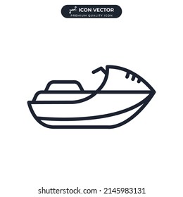 Jet Boat Icon Symbol Template For Graphic And Web Design Collection Logo Vector Illustration