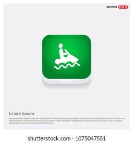 Jet boat IconGreen Web Button