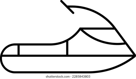 jet boat motorboat ship speed boat jet ski Outline