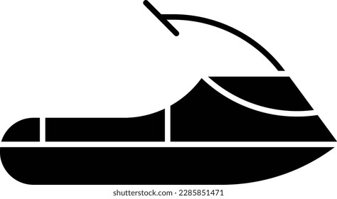 jet boat motorboat ship speed boat jet ski Glyph