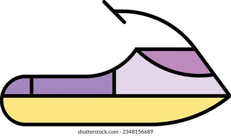 jet boat motorboat ship speed boat jet ski Outline