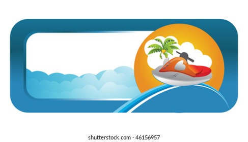 jet boat and sea