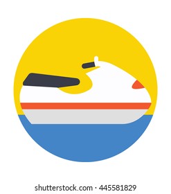 Jet Boat Vector Icon