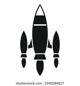 Jet boost icon simple vector. Rocket fire. Shuttle ship