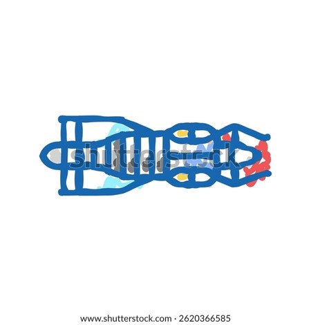 jet engine aeronautical engineer doodle icon sketch vector. jet engine aeronautical engineer sign. isolated symbol illustration