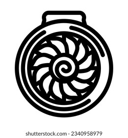 jet engine aeronautical engineer line icon vector. jet engine aeronautical engineer sign. isolated contour symbol black illustration