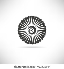 jet engine, engine blade icon