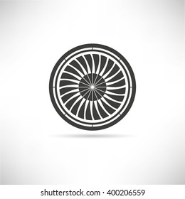jet engine, engine blade icon