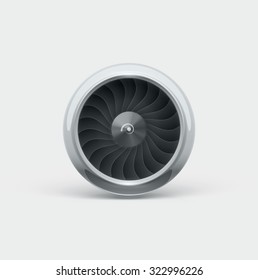 Jet engine front view