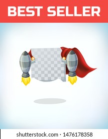 Jet engine turbine. rocket launch. Upgrading old technology as upgrade in business concept. Turbojet air engine or turbine . Red cape
