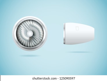 Jet Engine. Vector Illustration