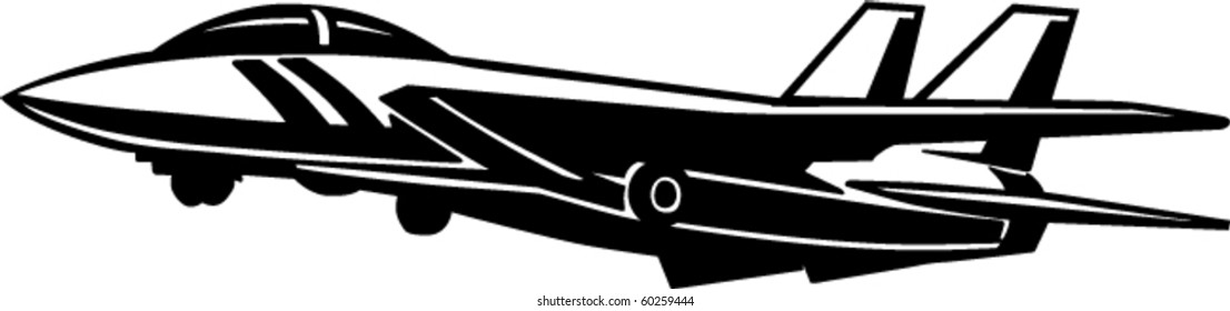 Jet Fighter Aircraft Vector Illustration