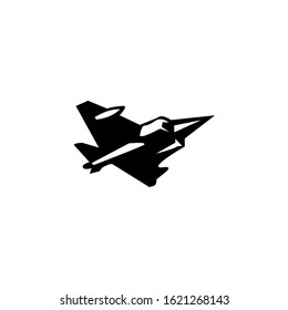 Jet fighter icon, Flight symbol that can be used for any platform and purpose, Logo Template isolated on white