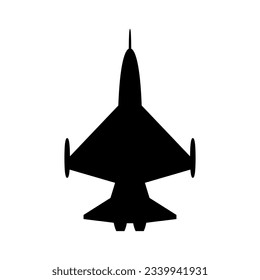 Jet fighter icon on white background. Vector illustration.
