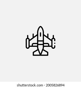 Jet fighter icon sign vector,Symbol, logo illustration for web and mobile