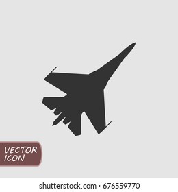 Jet fighter icon vector