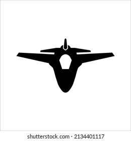 Icono de Jet fighter. Avión de la ilustración del vector aislado sobre fondo blanco. Pasos 10